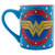 Silver Buffalo WW110232G DC Comics Wonder Woman Stars & Logo Glitter Ceramic Mug, 14-Ounces