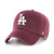 47 Brand Los Angeles LA Dodgers Clean Up Hat Cap Dark MaroonWhite