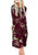 DB MOON Women Casual Long Sleeve Dresses Empire Waist Loose Dress with Pockets Flower Wine Red XL DB MOON Women Casual Long Sleeve Dresses Empire Waist Loose Dress with Pockets Flower Wine Red XL