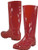 Rain Boots Waterproof Shoes Rubber Boots 6 Red