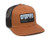 Bighorn Scout Patch Trucker Hat - Adjustable Baseball Cap wPlastic Snapback Closure Orange