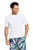 Lands End Mens Short Sleeve Swim Tee Rash Guard White Regular Medium