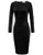 Belle Poque Womens Scoop Neck Velvet Pencil Dress Black Size M BP744-1 Belle Poque Womens Scoop Neck Velvet Pencil Dress Black Size M BP744-1
