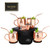 Baban Moscow Mule Copper Mugs Set of 4 Handcrafted Food Safe Copper Cups for Moscow Mule Cocktail Drinking Mug 500 ML Gift Set Includes 2 Measuring cup