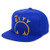 Mitchell   Ness Golden State Warriors Hardwood Classics Cropped Snapback Hat Adjustable Blue Yellow Cap