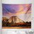 Lunarable Yosemite Tapestry King Size Sunset Colorful Clouds Over El Capitan and Autumn Forest Wilderness Nature Theme Wall Hanging Bedspread Bed Cover Wall Decor 104 X 88 Orange Brown