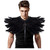 LVOW Men Gothic Natural Feather Shrug Shawl Cape Stole Collar Halloween Costumes Black-05