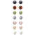 Splendid Pearls Box Set of 7 pairs of 7-8mm Genuine Freshwater Cultured Pearl Stud Earrings in 925 Sterling Silver ?June Birthstone?