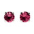 6mm Dark Red Garnet Gemstone Post Stud Earrings in Sterling Silver - January Birthstone