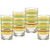 Officially Licensed Fiesta Stripes 7-Ounce Juice Glass Set of 4 Caribbean Sunset