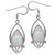 Silvershake 12X8mm Natural Pear Shape Moonstone 925 Sterling Silver Victorian Style Drop Dangle Hook Earrings