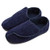 Hotme Mens Memory Foam Diabetic Slippers with Adjustable ClosuresExtra Wide Width Comfy Warm Plush Fleece Arthritis Edema Swollen House Shoes IndoorOutdoor Navy Blue