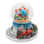 Lightahead Musical Christmas Santa with Children Figurine Water Ball Snow Globe with The Inside Figurine and Outside Train Revolving in polyresin