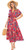 R_Vivimos Women Summer Print Deep V Neck Cotton Beach Long Dresses Small Red Small