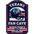 NFL Houston Texans Fan Cave Wood Sign 11 x 17