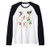 DC Comics Justice League Text Stack Portraits Raglan Baseball Tee