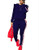 Akmipoem Tracksuit Outfits for Women 2 Piece Long Sleeve Pullover Sweatshirt and Pants Set Jogging Suit Blue 3XL