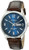 Armitron Mens 205048NVSVBN DayDate Function Brown Croco-Grain Leather Strap Watch