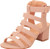 Cambridge Select Womens Open Toe Strappy Cutout Caged Chunky Block Heel Gladiator Sandal10 BM USTan PU