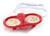 Norpro (996) Silicone Microwave Double Egg Poacher, Red