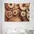 Ambesonne Industrial Tapestry Inside The Clocks Theme Gears Mechanical Device Image in Steampunk Style Print Wall Hanging for Bedroom Living Room Dorm 80 W X 60 L Inches Cinnamon