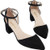 Black Heels for Women Closed Toe Chunky Mid Heel Buckle Ankle Strap Block Dress Pumps Shoes0698-2BlackVE39