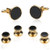 Cuff-Daddy Black Onyx and Gold Tone Cufflinks and Studs with Presentation Box