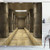 Ambesonne Modern Shower Curtain Long Corridor with Columns in the Ruins of the Building Picture Print Cloth Fabric Bathroom Decor Set with Hooks 75 Long Beige