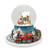 Lightahead Musical Christmas Santa on his Sleigh Figurine Water Ball Snow Globe with The Inside Figurine and Outside Train Revolving in Polyresin