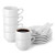 LIFVER Espresso Cups and Saucers with Spoons Set of 6 2_5 Ounce Porcelain Demitasse Cups Stackable Espresso Mugs Protective Packaging White