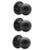 knobelite3 Pack Round Black Single Dummy Door Knobs Individual Non-Turning Dummy Door Knob Single Side Interior Door Knobs Easy Installation
