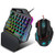 YOUPECK RGB One Hand Mechanical Gaming Keyboard and Backlit Mouse ComboUSB Wired Rainbow Letters Glow Single Hand Mechanical Keyboard with Wrist Rest Support Gaming Keyboard Set for Game