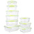 GLASSWELL 18 Piece Glass Food Storage Containers with Locking Lids - Airtight   Leak Proof BPA Free - Dishwasher Oven Freezer Microwave Safe Glass Meal Prep Container