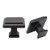goldenwarm 20 PackBrushed Black Knobs Square Knobs for Kitchen Cabinets Black Solid Zinc Alloy Hardware Knobs Matt Black Cabinet Knobs for Dresser Drawers