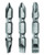 Century Drill and Tool 70280 Double Ended Screwdriver Bit, Phillips/Slotted Set, 3-Piece