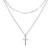 Hiyong Pendant Layered Necklace Choker for Women Pendant Layered Necklace Choker for Women Cross Circle Choker Necklaces Gift for MomCross 