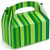 BirthdayExpress Green Striped Empty Favor Boxes (4)
