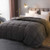 ASHOMELI All Season Comforter Full Soft Quilted Down Alternative Comforter Hotel Collection Reversible Duvet Insert with Corner TabsWinter Warm Fluffy300GSM FillDark Grey82 by 86 Inches