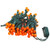 Lumabase 35301 Electric LED String Lights with Mini Globes Orange