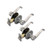 Design House 190561 2-Pack Scroll 2-Way Adjustable Passage Door Lever Satin Nickel