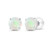 Sterling Silver 6mm Round Natural Opal October Birthstone Prong Set Stud Earrings For Women and Girls