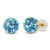 Gem Stone King 10K Yellow Gold Topaz Womens Stud Earrings 1_00 Cttw Gemstone Birthstone 5MM