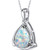 Created Opal Pendant Necklace Sterling Silver Pear Shape 1_50 Carats