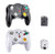 VTone Wireless Gamecube Controller 2 Pieces 2_4G Wireless Classic Gamepad with Receiver Adapter for Wii Gamecube NGC GC Black and White