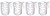 Update International (MEA-25PC) 1 Cup Plastic Measuring Cup (4pcs)