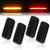 Gempro 4Pcs Front Rear Dual Fender AmberRed LED Side Marker Lights Lamp Assembly Compatible with Dodge Ram 1500 2500 3500 Smoke Lens