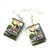 Alexander Hamilton Clay Mini Book Hypoallergenic Stainless Steel Dangle Drop Hook Earrings