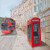 Posterazzi Collection London Bus and Telephone Booth Poster Print by Atelier B Art Studio 24 x 24