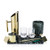 Viski 6457 Burke Emerald   Gold Serving Tray Black