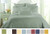 NC Home Fashions Chevron Quilted Pattern Solid Color Quilt Set, King, Silver Gray